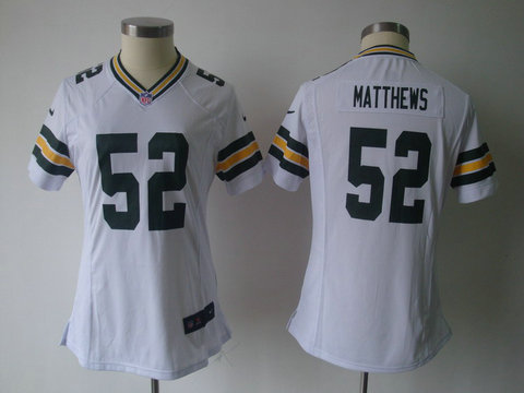 Green Bay Packers 52 Matthews Game White Nike nfl Women Jerseys